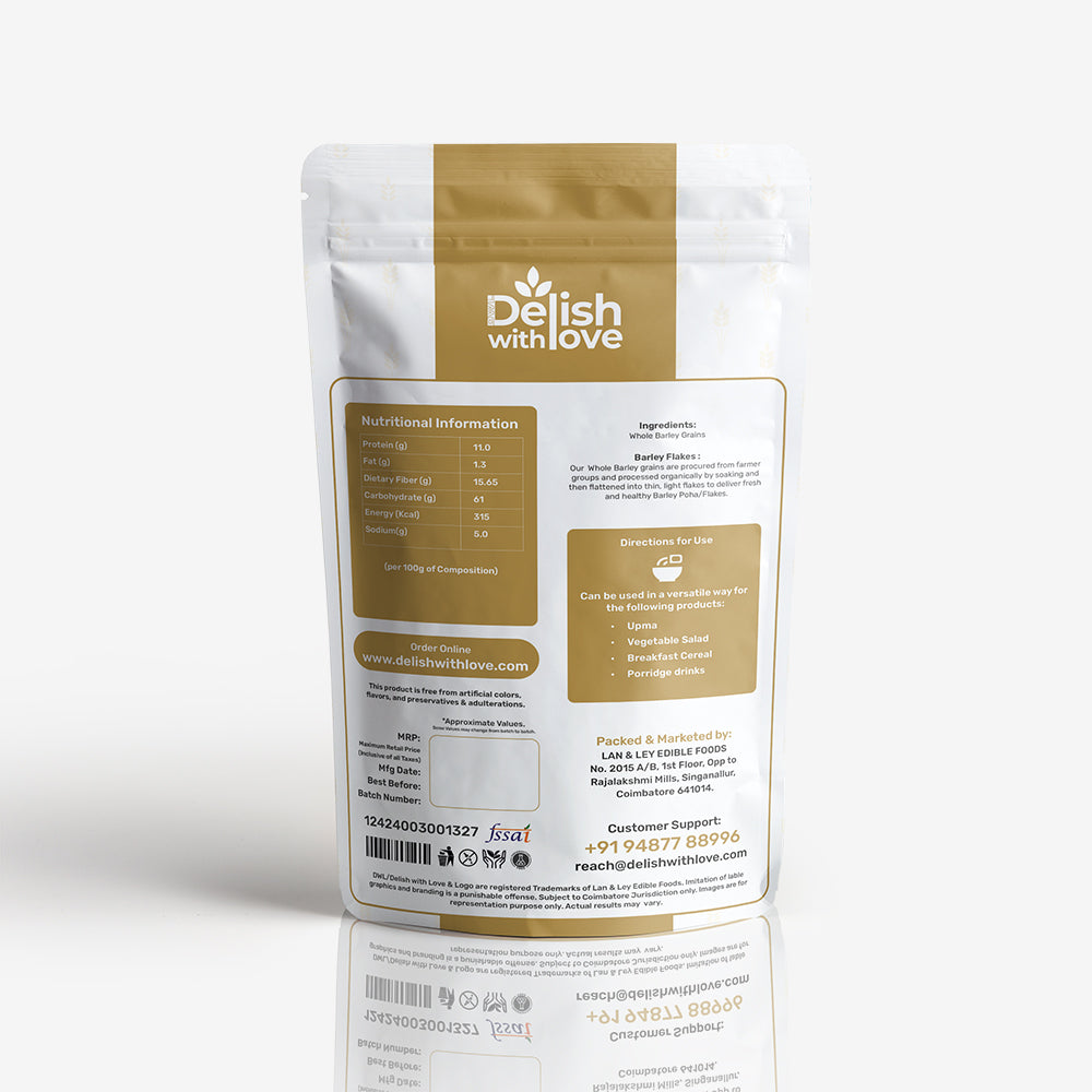 Barley Flakes ( Aval / Poha) | High in Fiber | Diabetic-Friendly | Promotes Muscle & Bone Health | Promotes Digestive Wellness | Supports Weight Management | Skin Care | Heritage Superfood