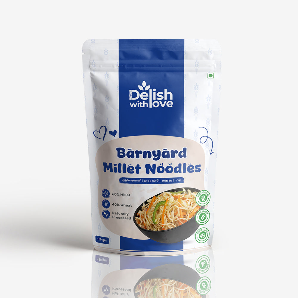 Barnyard Millet Noodles | High in Fiber | Digestive Health | Nutrient-Rich | Guilt-Free Indulgence | No Preservatives | Quick & Versatile | Supports Heart Health | Packed with Antioxidants for Enhanced Immunity | Alternative to Regular Noodles