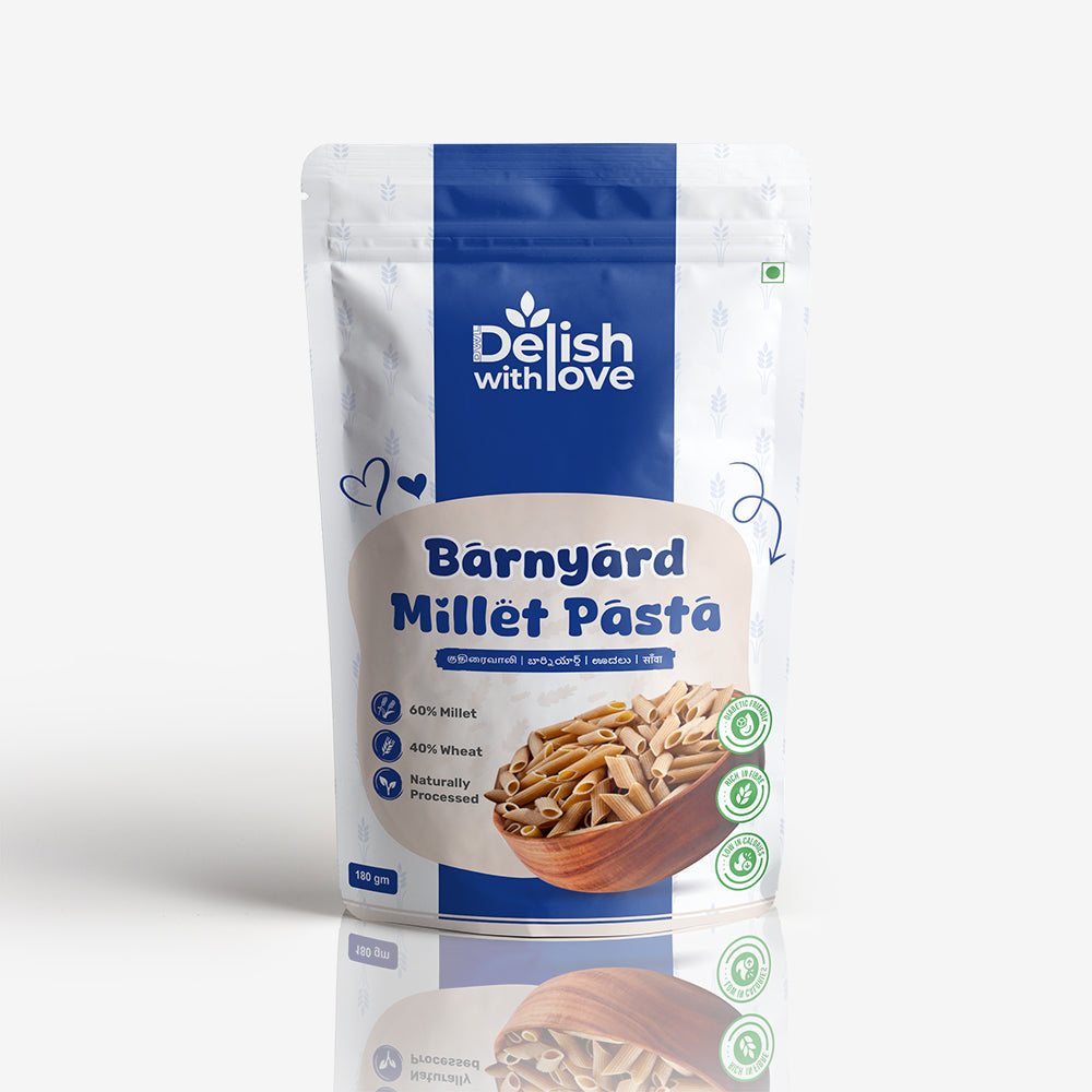 Barnyard Millet Pasta | High in Fiber | Digestive Health | Nutrient-Rich | Guilt-Free Indulgence | No Preservatives | Quick & Versatile | Supports Heart Health | Packed with Antioxidants for Enhanced Immunity | Alternative to Regular Pasta