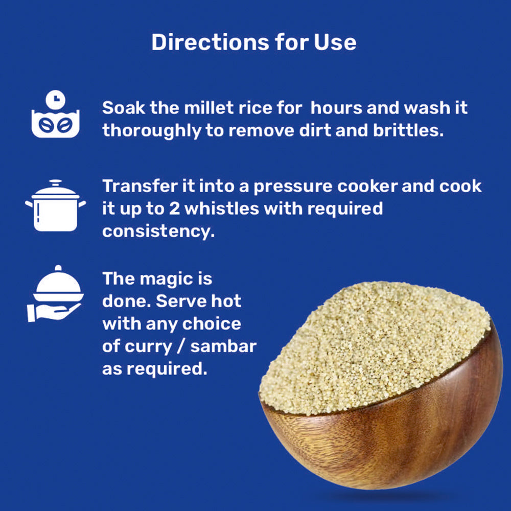 Barnyard Millet Rice| Rich in Fiber, Protein & Antioxidants | Gut Health | Boosts Energy & Immunity | Diabetic-Friendly| Enhances Bone & Heart Health | Aids Hormonal Balance | Beneficial for Anemia & Menopause | Weight Management