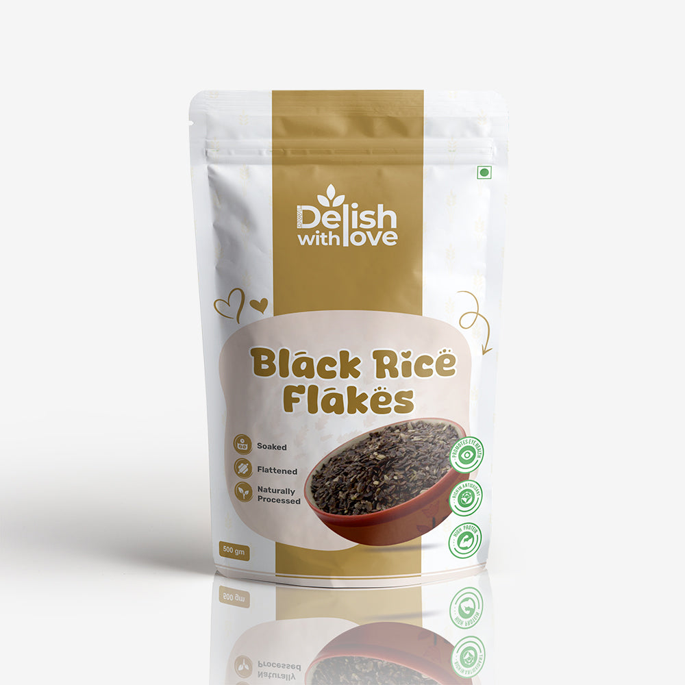Black Rice Flakes (Karuppu Kavuni Aval / Poha) | Supports Blood Sugar Control |Rich in Antioxidant | Promotes Muscle Health (Plant-based Protein) | Aids Weight Loss | Skin Care | Gluten-Free Heritage Superfood