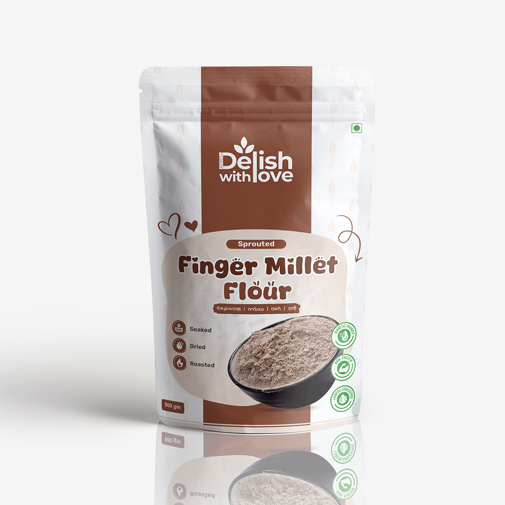 Sprouted Finger Millet Flour | High Protein | Promotes Muscle Health | Calcium & Nutrient Rich | Promotes Bone Health | Boosts Energy & Immunity | Gluten-Free Heritage Superfood