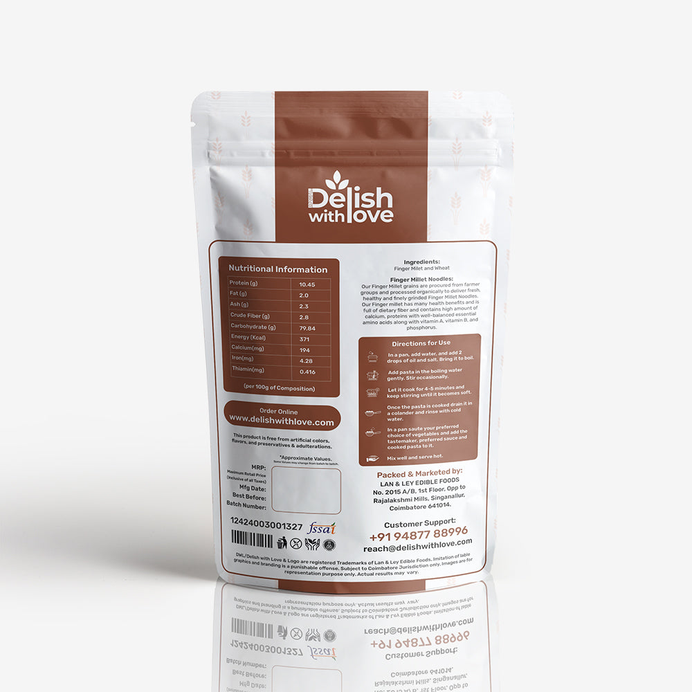 Finger Millet Noodles| High Fiber | Rich in Calcium & Iron | Supports Weight Management | Heart-Healthy  |  Nutrient-Rich | Guilt-Free Indulgence | Quick & Versatile | Alternative to Regular Noodles
