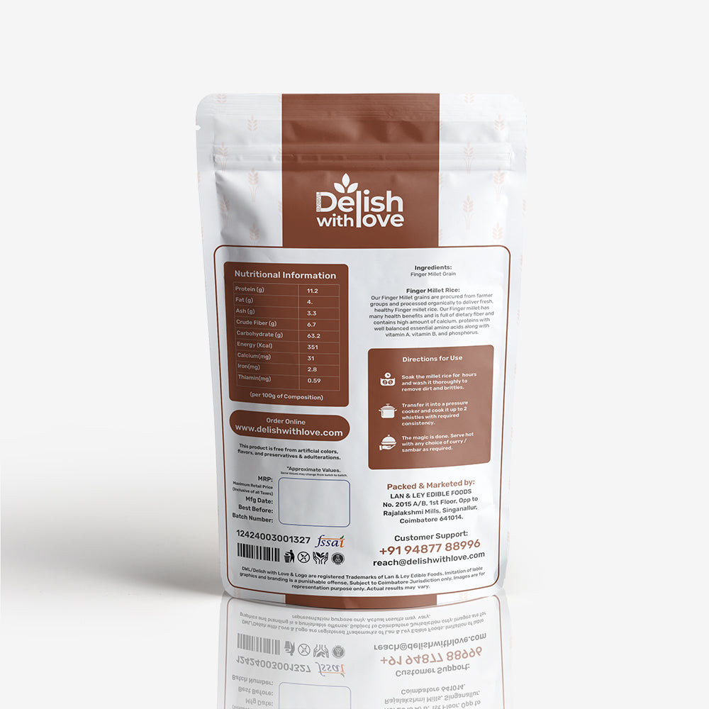 Sprouted Finger Millet Rice | Unpolished | Rich in Protein, Iron & Calcium | Diabetic-Friendly | Antioxidant-Rich for Radiant Skin | Weight Management | Boosts Lactation & Bone Health | Aids Women’s Wellness & Children’s Growth