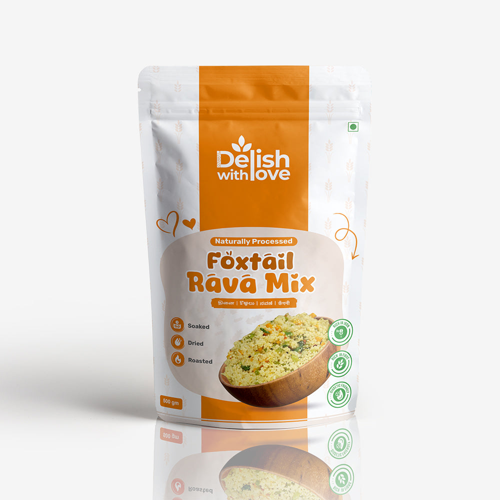 Foxtail Millet Rava Mix | Unpolished & Gluten-Free | Fiber-Packed | Aids Digestion | Boosts Wellness | Supports Heart Health & Immunity | Sustained Energy | Plant-based Superfood