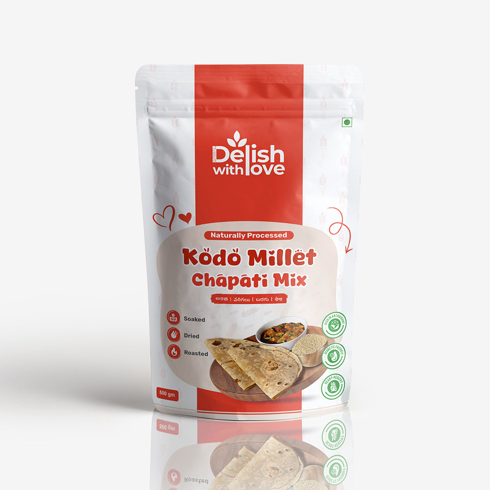 Kodo Millet Chapati-Mix | High in Fiber | Digestive Health | Heart-Healthy | Nutrient-Rich  | Guilt-Free Indulgence | No Preservatives | Quick & Versatile  | Rich in Antioxidants | Enhanced Immunity | Alternative to Regular Dosas