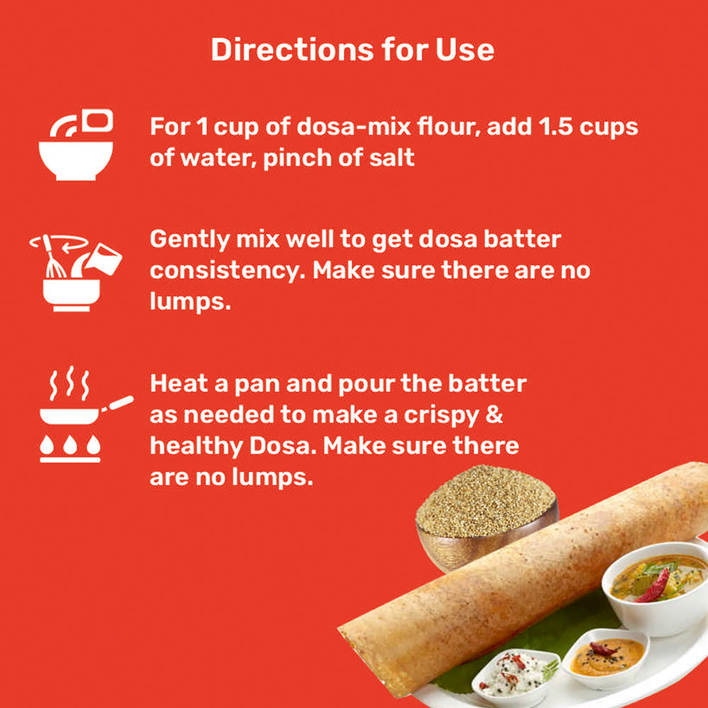 Kodo Millet Dosa-Mix| High in Fiber & Protein | Gluten-Free Superfood | Supports Kidney Health | Boosts Digestion & Metabolism |  Lowers Cholesterol | Supports  Bone & Weight Health |Boosts Immunity
