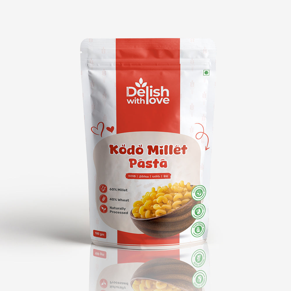 Kodo Millet Pasta| High in Fiber | Digestive Health | Heart-Healthy | Nutrient-Rich  | Guilt-Free Indulgence | No Preservatives | Quick & Versatile  | Rich in Antioxidants | Enhanced Immunity  | Alternative to Regular Pasta