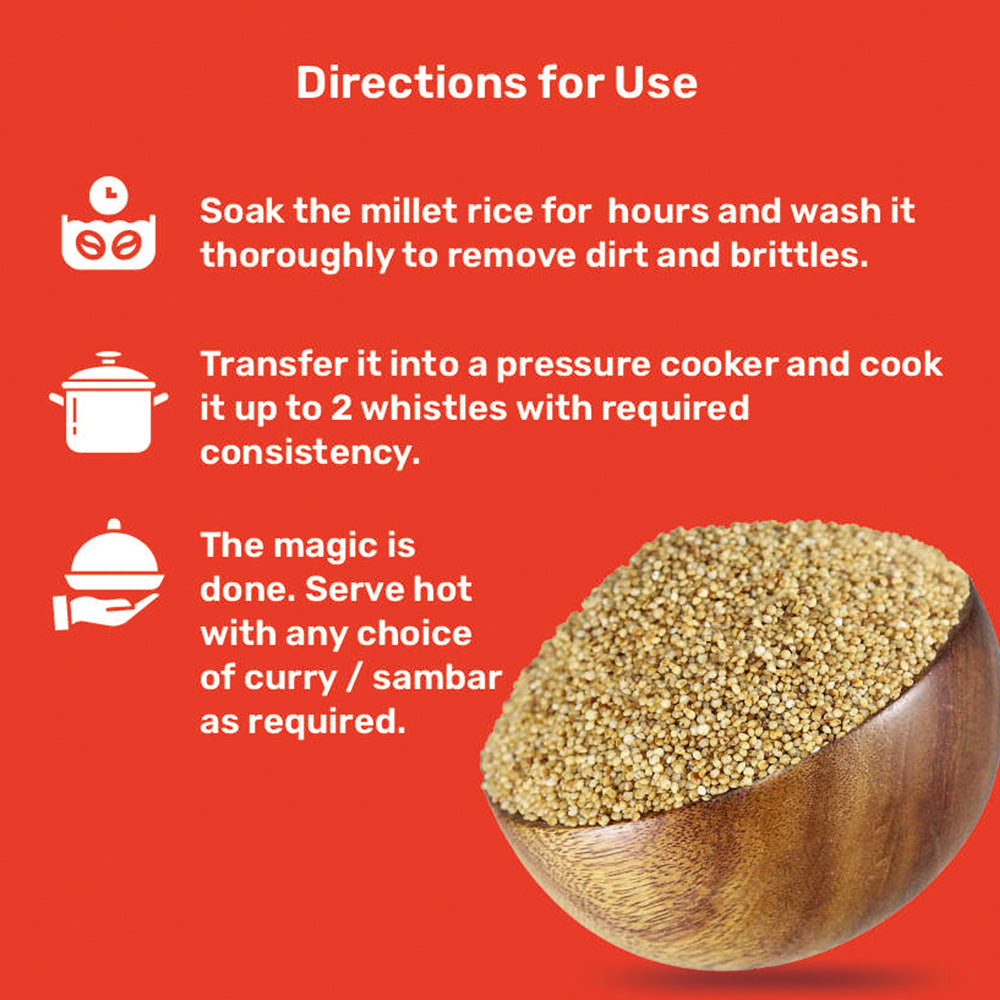 Kodo Millet Rice | Unpolished  | High in Fiber & Protein | Gluten-Free Superfood | Supports Kidney Health | Boosts Digestion & Metabolism | Lowers Cholesterol | Supports Bone & Weight Health |Boosts Immunity