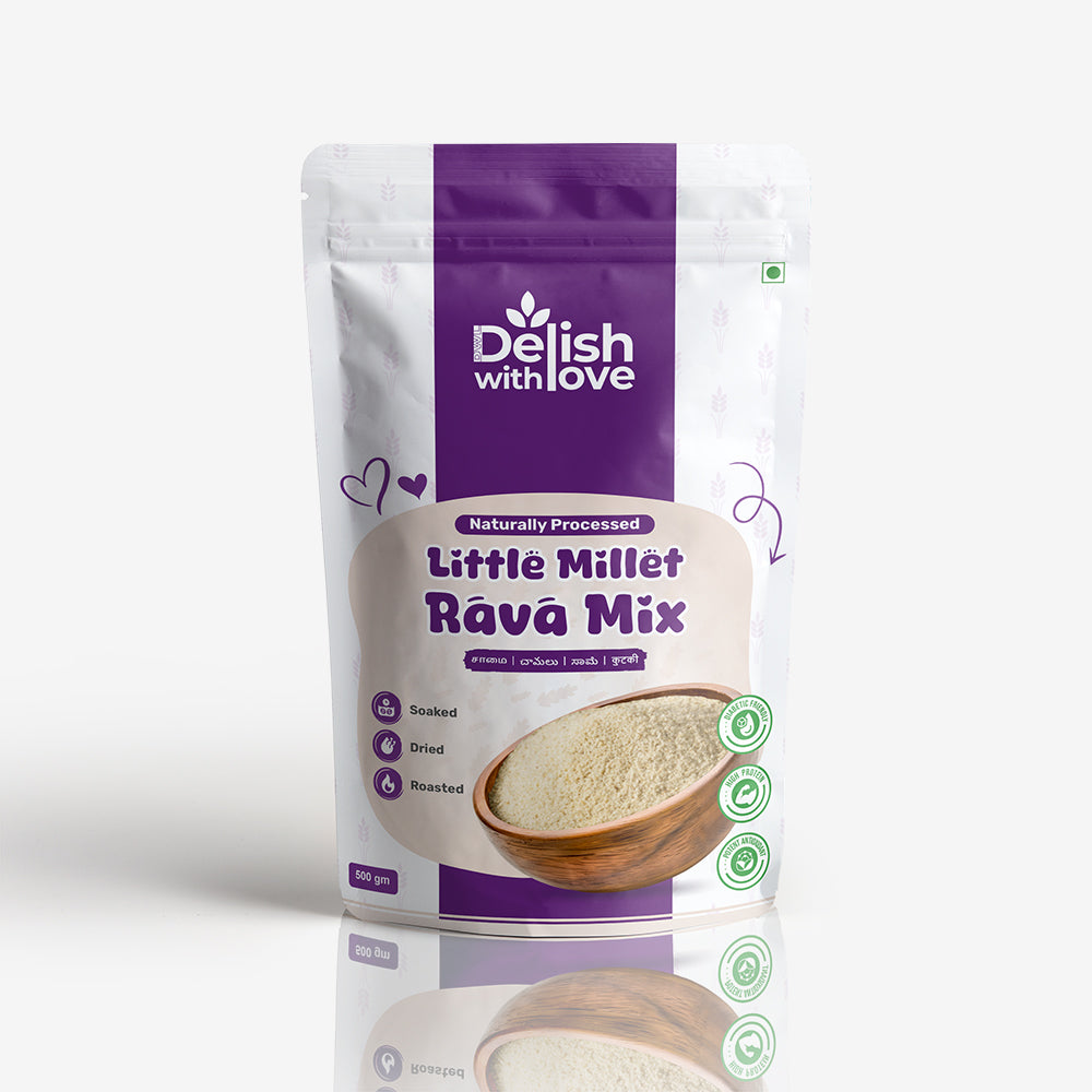 Little Millet Rava-Mix |  Unpolished & Gluten-Free | Supports Digestion, Weight & Bone Health | Aids Hormonal Balance & PCOS Management | Rich in Fiber, Iron & Calcium | Plant-based Superfood