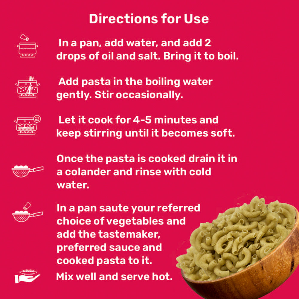Pearl Millet Pasta | High in Protein | Rich in Fiber | Nutrient-Rich | Guilt-Free Indulgence | Quick & Versatile | Alternative to Regular Pasta