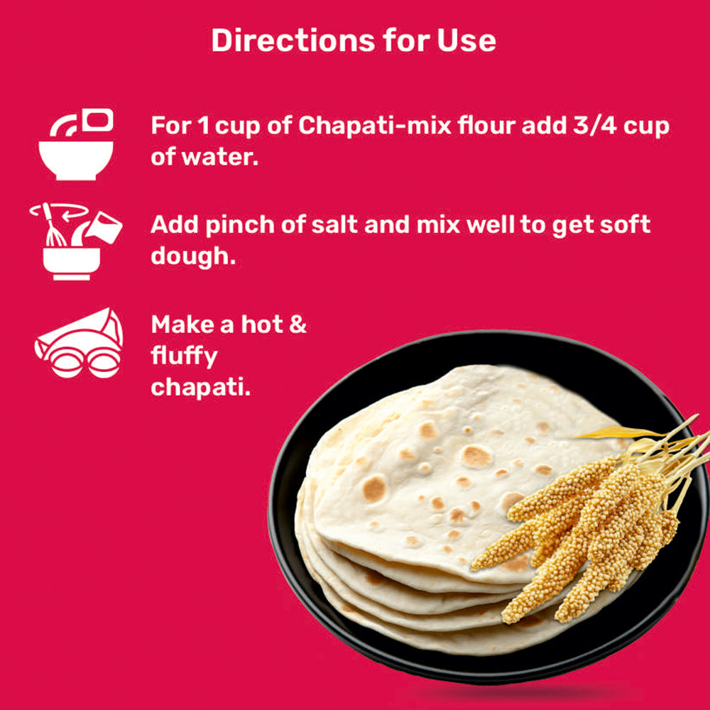 Sprouted Pearl Millet Chapati-Mix| Rich in Fiber, Protein, Iron & Antioxidants |Rich in Zinc | Immunity | Supports Bone Strength, Metabolism & Radiant Skin | Beneficial for Pregnancy & Lactation | Aids Fetal Growth & Postpartum Recovery