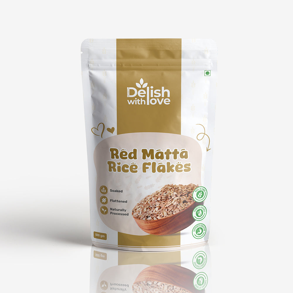 Red Matta Rice Flakes ( Aval / Poha) | High in Fiber | Regulates Blood Sugar | Promotes Digestive Wellness | Supports Heart Health | Gluten-Free Heritage Superfood