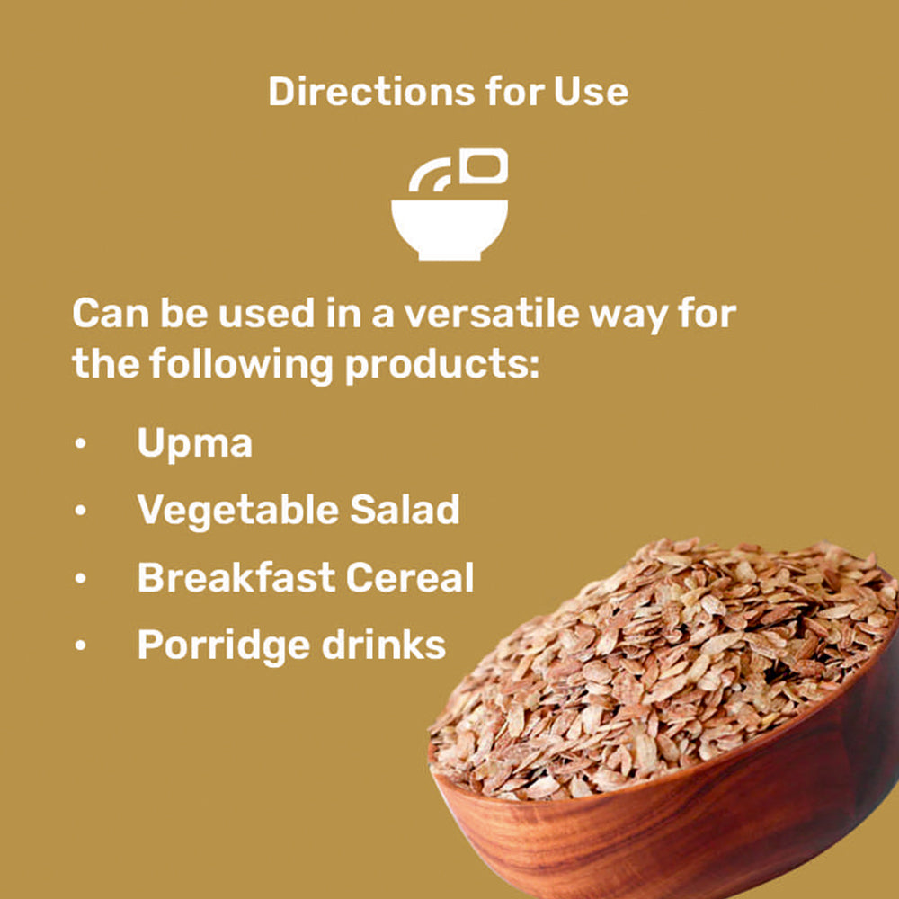 Red Matta Rice Flakes ( Aval / Poha) | High in Fiber | Regulates Blood Sugar | Promotes Digestive Wellness | Supports Heart Health | Gluten-Free Heritage Superfood