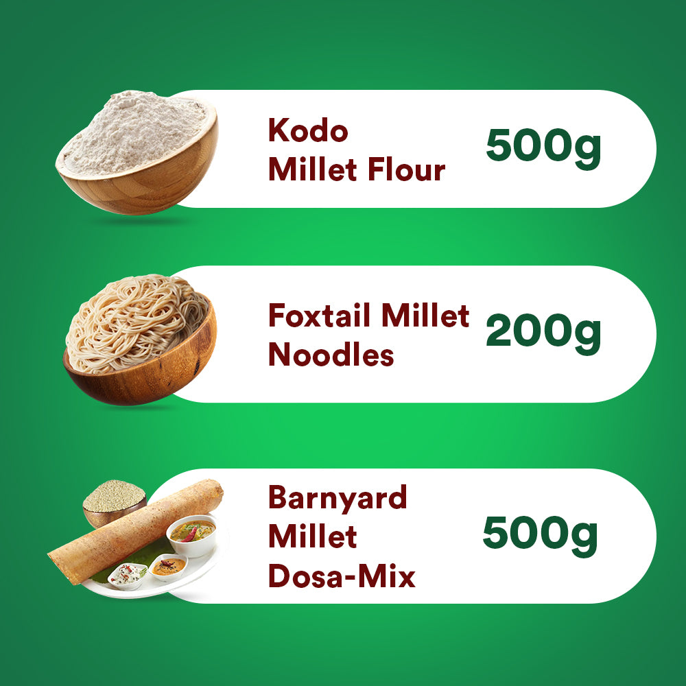 Siridhanaya Dinner Specials Health Combo Pack | Perfect for Nutritious Evening Meals | High Fiber |  Supports Digestive Health | Boosts Energy Levels | Gluten-Free Heritage Superfood | Positive Millets