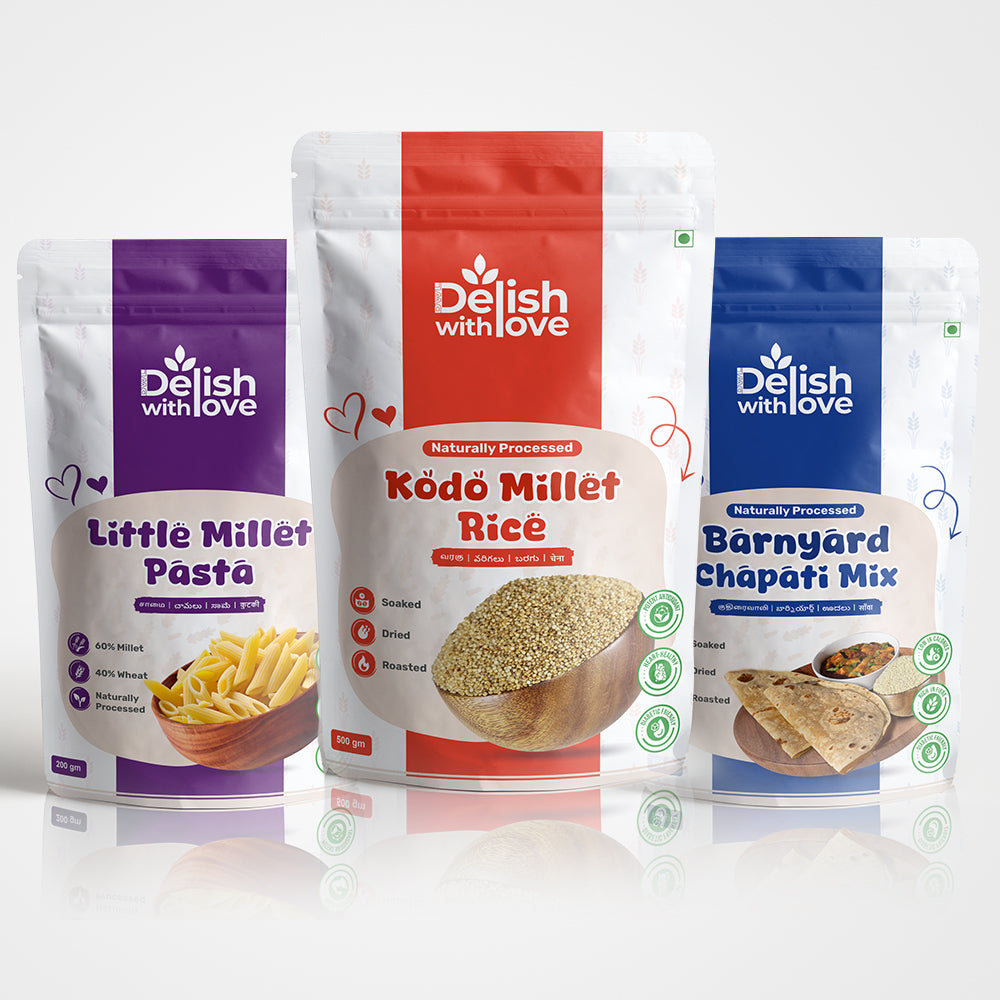 Siridhanaya Power Lunch Health Combo Pack | Ideal for Wholesome Meals | High Fiber |  Promotes Gut Health | Sustains Energy Levels | Gluten-Free Heritage Superfood | Positive Millets