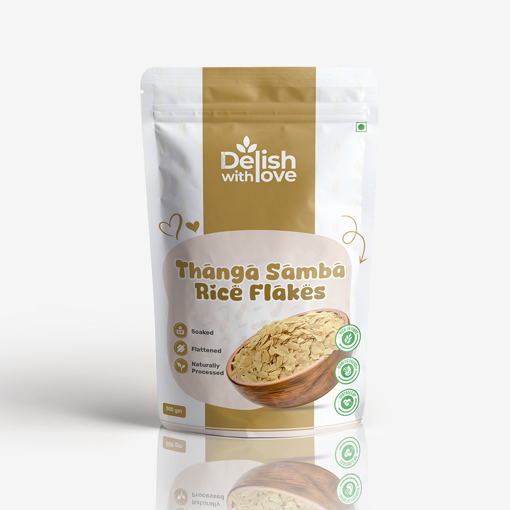 Thanga Samba Flakes ( Aval / Poha) | High in Fiber | Enhances Energy Levels | Promotes Heart Health | Gluten-Free Heritage Superfood