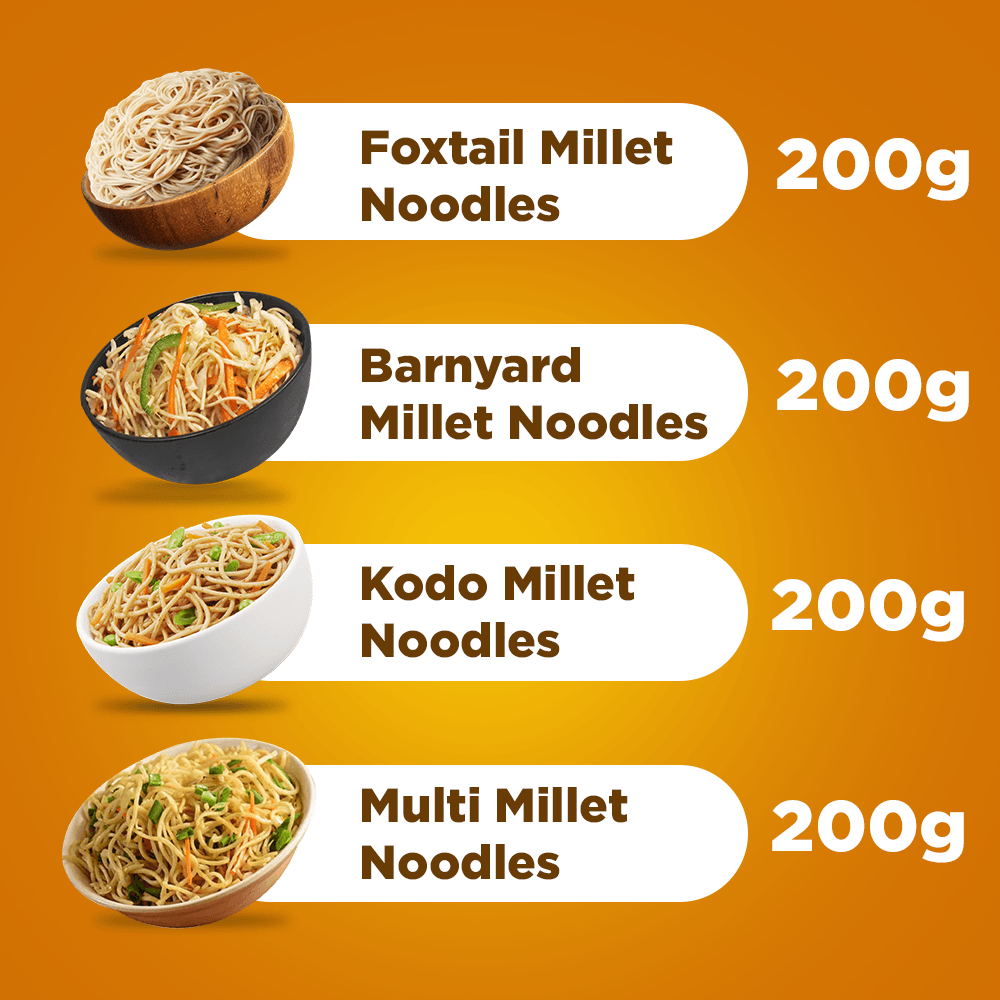 The Millet Feast Heritage Combo 1 - 4-Pack Value Noodles Bundle