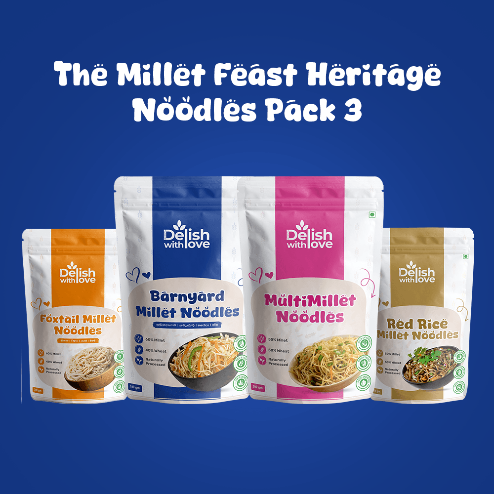 The Millet Feast Heritage Combo 3 - 4-Pack Value Noodles Bundle
