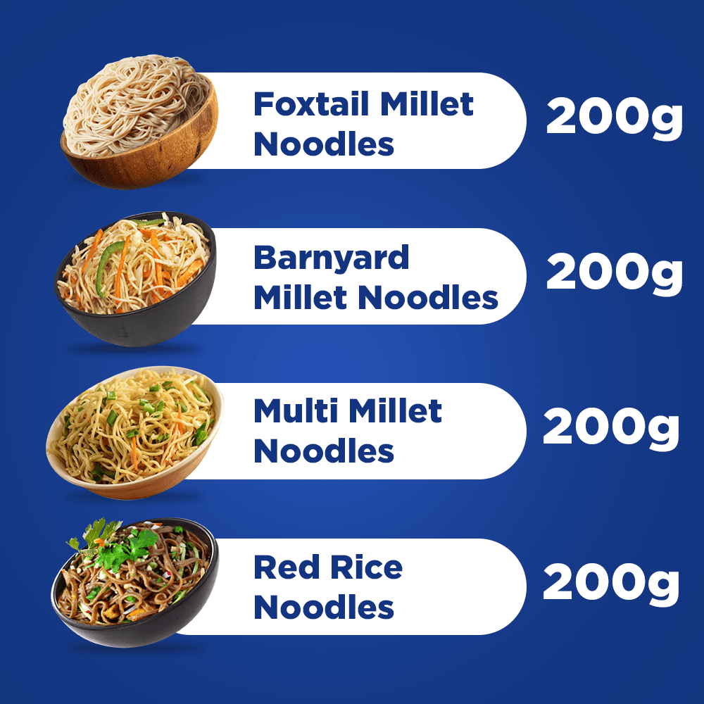 The Millet Feast Heritage Combo 3 - 4-Pack Value Noodles Bundle