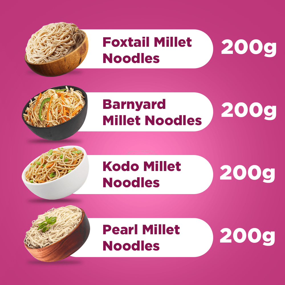The Millet Feast Heritage Combo 4 - 4-Pack Value Noodles Bundle