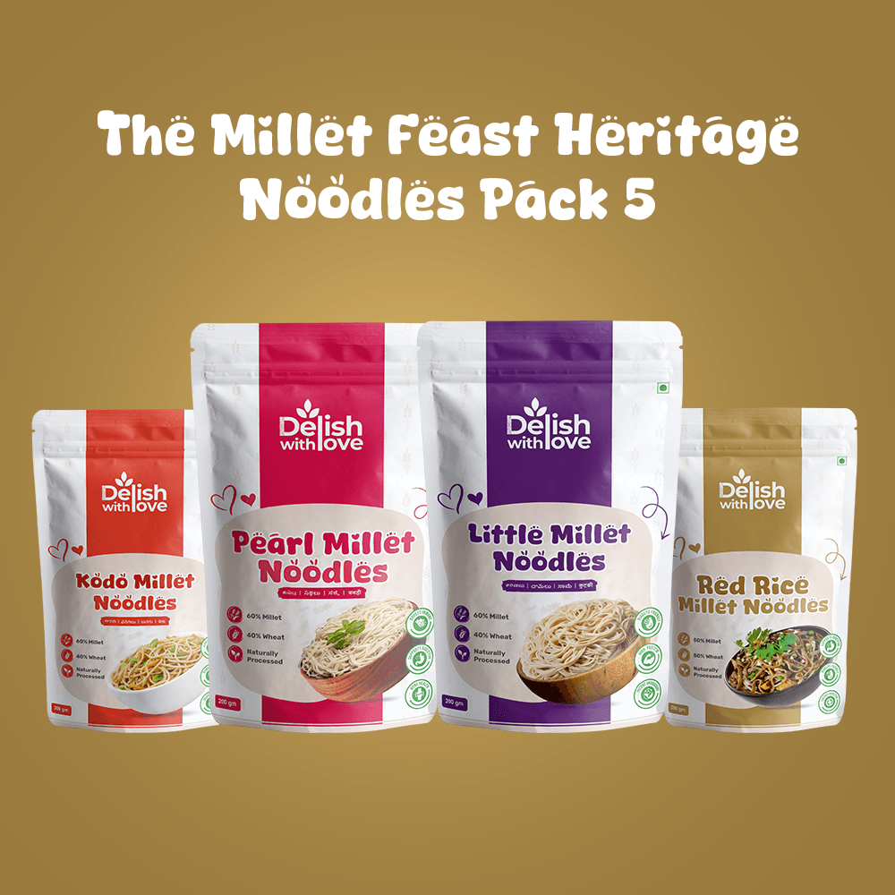 The Millet Feast Heritage Combo 5 - 4-Pack Value Noodles Bundle