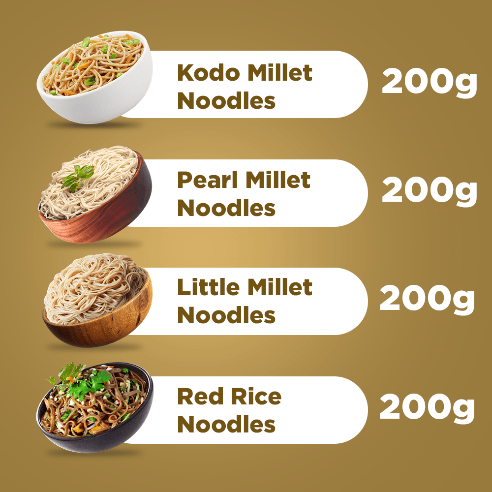 The Millet Feast Heritage Combo 5 - 4-Pack Value Noodles Bundle