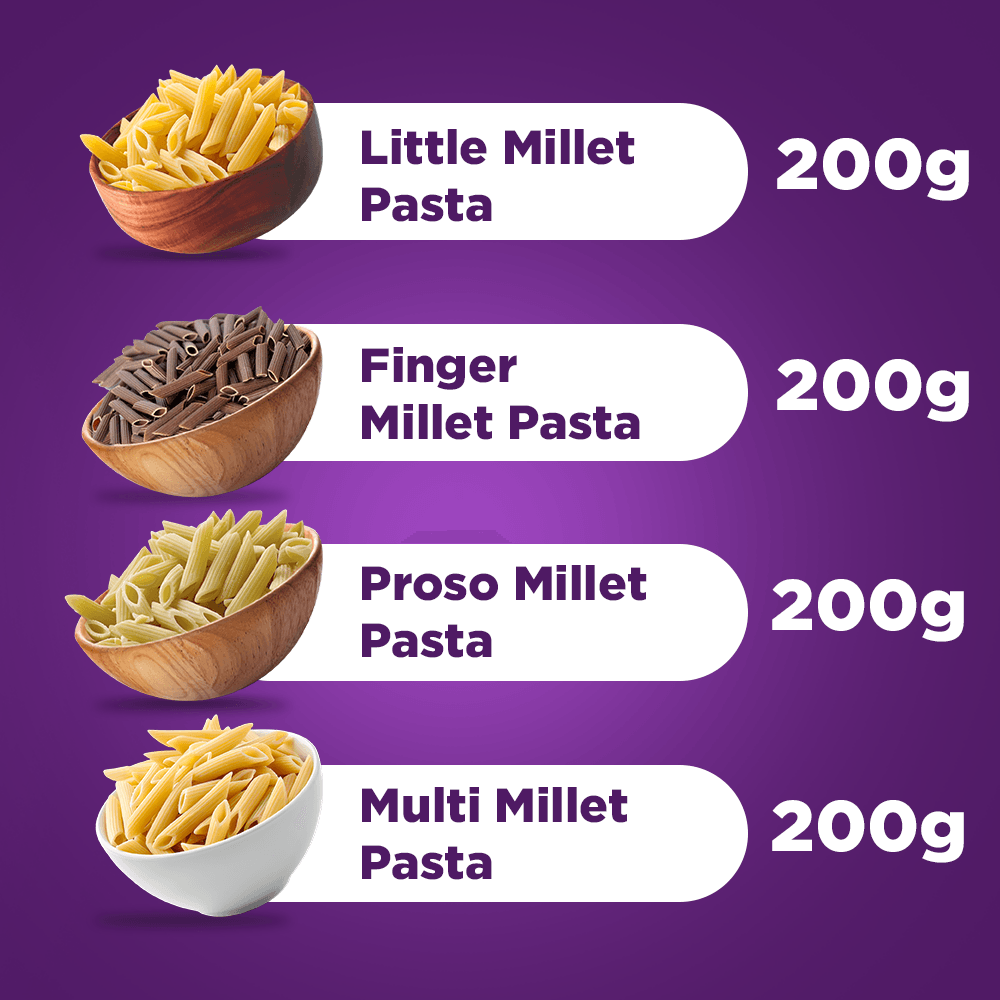 The Millet Feast Heritage Combo 2 - 4 - Pack Value PastabBundle