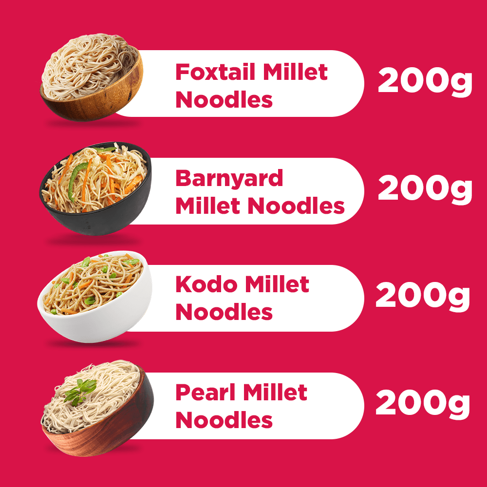 The Millet Feast Legacy Combo - 8 - Pack Value Noodles Bundle