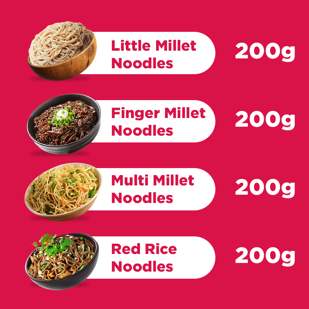 The Millet Feast Legacy Combo - 8 - Pack Value Noodles Bundle
